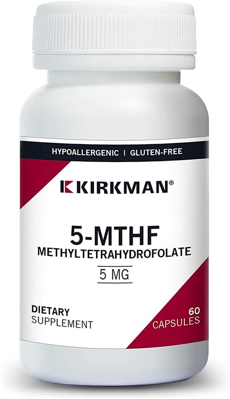 5 MTHF Methyl Folate 5mg 60 Caps Kirkman Labs YourHealthBasket