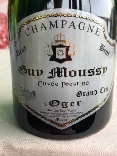 Guy Moussy Cuvée Prestige Brut Champagne Grand Cru Oger Vivino US