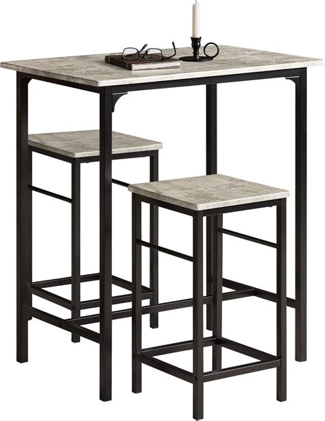 SoBuy OGT30 N Set De Mesa Y Taburetes De Estilo Industrial Mesa Alta De