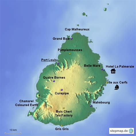 Stepmap Mauritius Landkarte F R Afrika