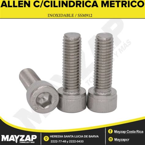 Tornillo Allen Cilíndrico Inoxidable Milimétrico M5 Mayzap Tornillos Y Herramientas