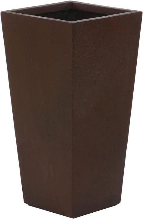 Luxenhome Stone Pots, Large Planters for Indoor Outdoor , 24" Tall