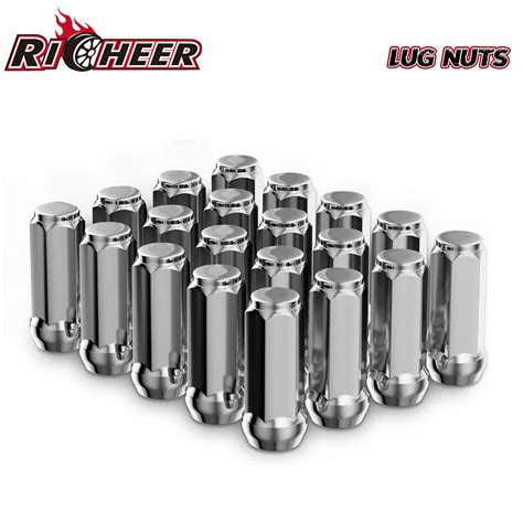 20 Chrome Bulge XL Acorn Lug Nuts 1 2x20 For 5x4 5 5x5 5x5 5 Closed End