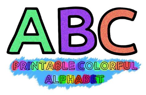 Printable Colorful Alphabet