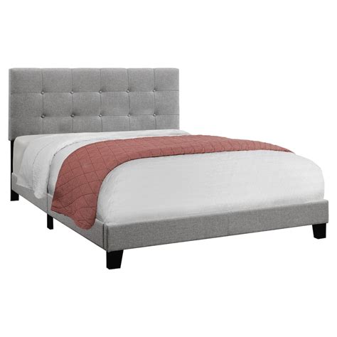 Monarch Specialties Bed Queen Size Platform Bedroom Frame