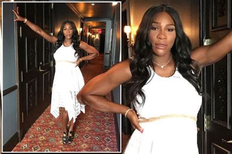 Pregnant Serena Williams Looks Radiant As She Poses In A Dress From Her Signature Collection