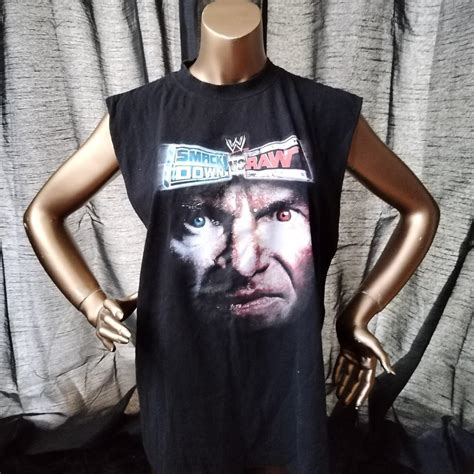 Vintage Wwe Smackdown Vs Raw T Shirt Size Depop