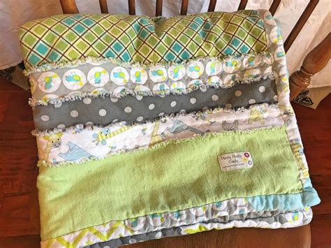 Flannel Minky Baby Rag Quilt Crib Blanket Animals Etsy Baby Rag