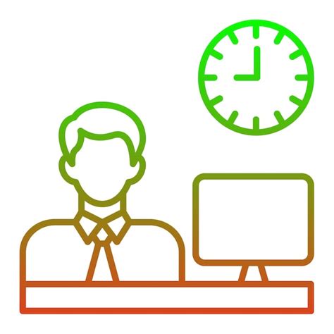 Icono De Las Horas De Trabajo Vector Premium