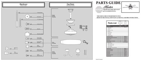 Hunter Ceiling Fan Parts List | Shelly Lighting