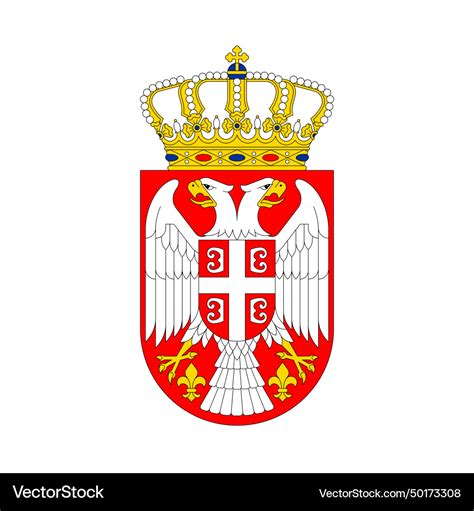 Coat Of Arms Serbia Royalty Free Vector Image Vectorstock