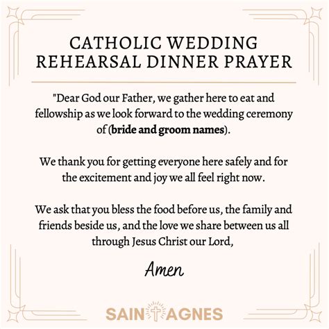 Best Prayers For Wedding Rehearsal Dinner With Images