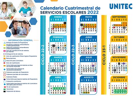 Calendario Cuatrimestral De Servicios Escolares Ciclo Comunidad