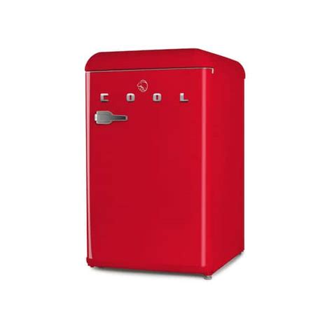 Galanz Retro Mini Fridge Single Door In Hot Rod Red With Chiller