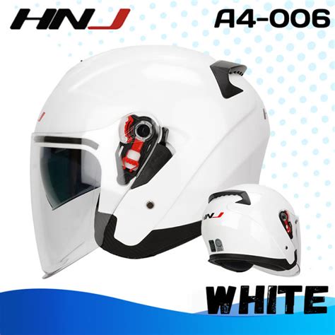 Hnj A Dual Visor Helmet Half Face Helmet For Motorcycle Unisex