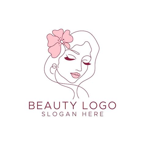 Arte De La L Nea Belleza Dise O Del Logotipo De La Cara De La Mujer