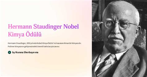 Hermann Staudinger Nobel Kimya Ödülü