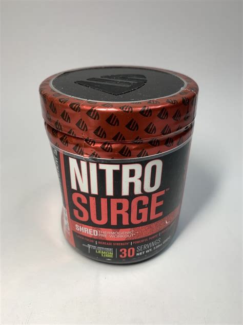 Nitro Surge Pre Workout Shred Energy Powder 30 Servings Lemon Lime Ebay