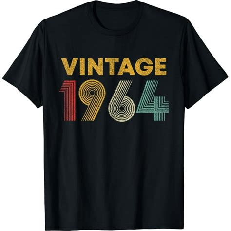 60th Birthday T Vintage 1964 Men Women 60 Years Old T Shirt