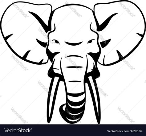 Elephant head Royalty Free Vector Image - VectorStock