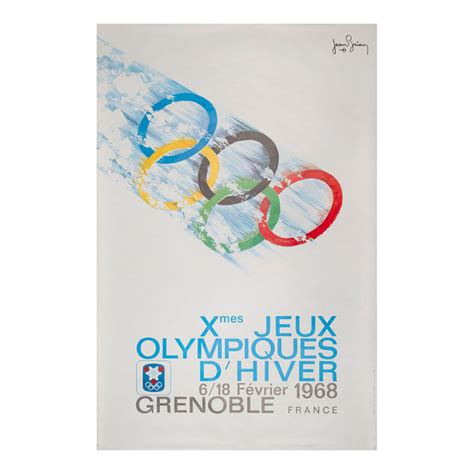 1968 Winter Olympic Games Jeux Olympiques Dhiver Twentieth Century