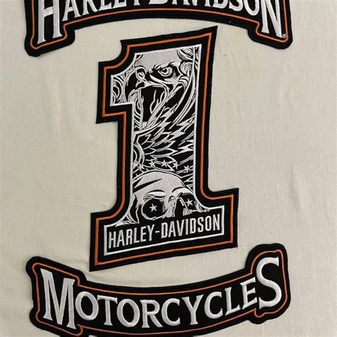 Harley Number 1 Back Patch Etsy