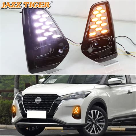 V Luzes Diurnas Para Nissan Kicks Led Drl Sinal De Volta