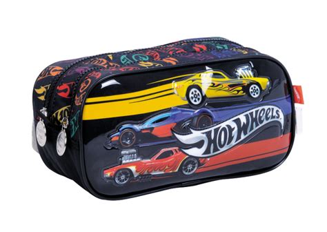 CARTUCHERA WABRO HOT WHEELS FAST DOBLE CIERRE