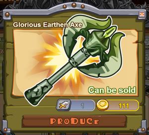 glorious earthen axe  weapon shop wiki fandom