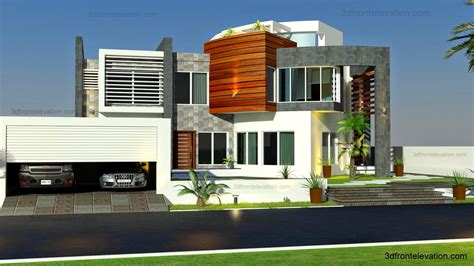 3D Front Elevation.com: Oman Modern Contemporary villa 3D Front ...