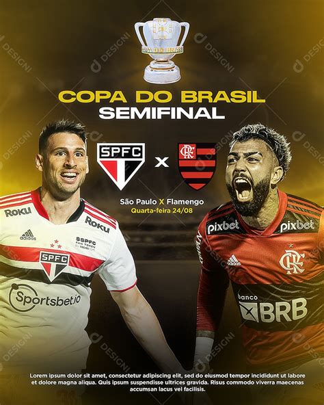 Social Media Futebol Copa do Brasil Semifinal PSD Editável download