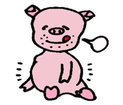 Pig Of The Gay Of The Mustache By Pupu Sticker 5782444