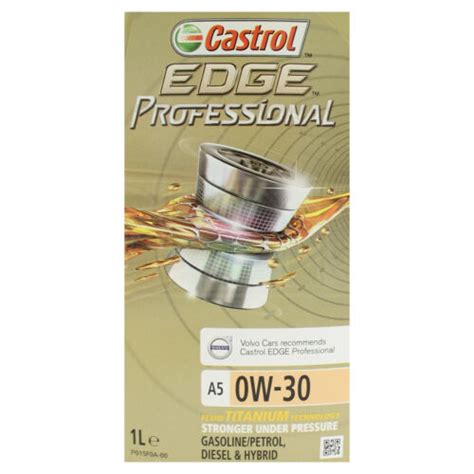Castrol EDGE Professional A5 0W-30 0W30 Volvo Fully Synthetic Engine ...