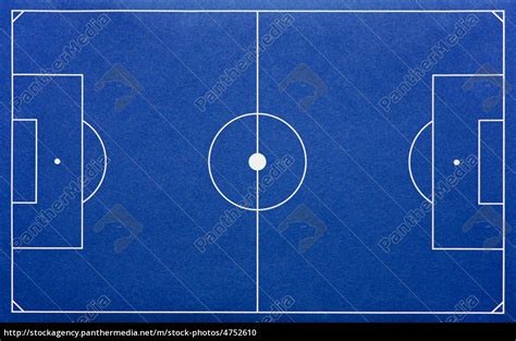 Soccer Pitch Blue Fu Ballplatz Blau Stock Photo