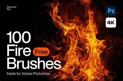 100 Free Fire Photoshop Brushes [High Resolution] | Resource Boy