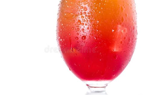 Sex On The Beach Cocktail In Glass On White Background Stock Image Image Of Refreshment Mixed