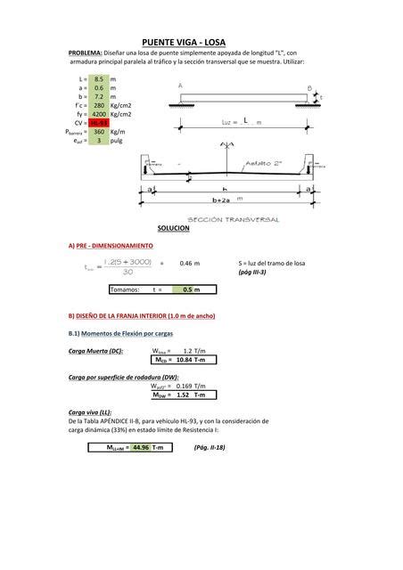 DiseÑo De Puente Losa Hf Ingenieros Udocz