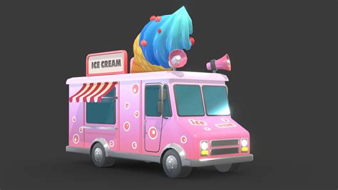 Ice Cream Truck Download Free 3d Model By Bogdan Strielecki