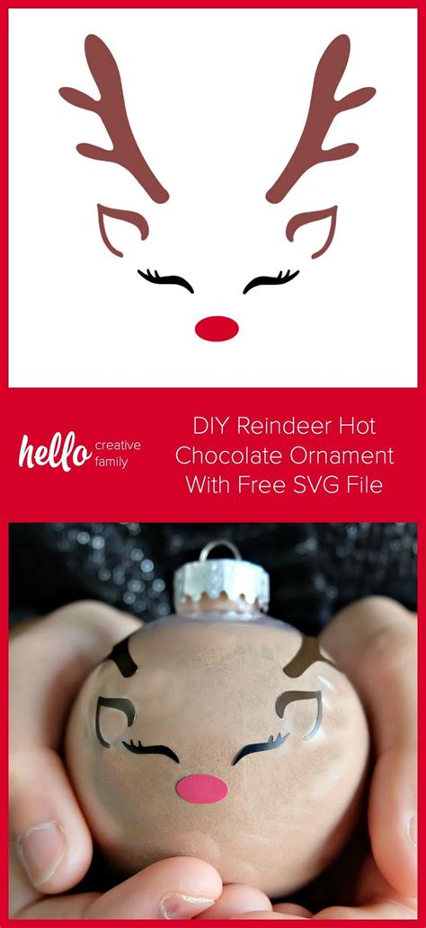 DIY Reindeer Hot Chocolate Ornament With Free Cut File Chocolate
