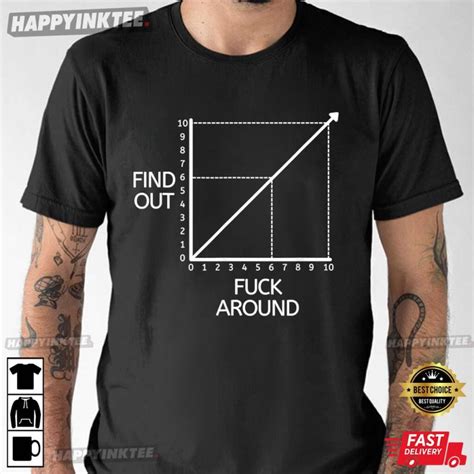 Fuck Around And Find Out Funny Graph Chart Joke Math T Shirt