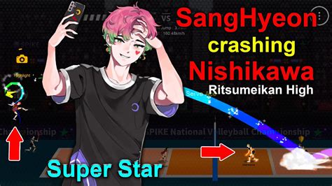 Super Star Vs Ritsumeikan High Sanghyeon Crashing Nishikawa The Spike