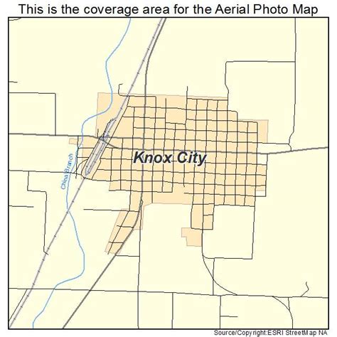 Aerial Photography Map of Knox City, TX Texas