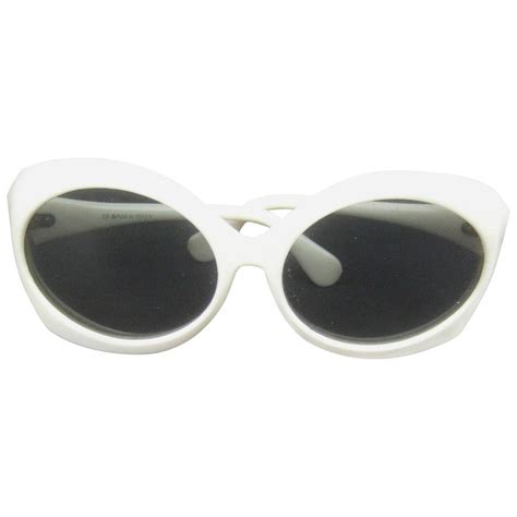 Mod Italian Sleek White Plastic Sunglasses Ca 1970 For Sale At 1stdibs