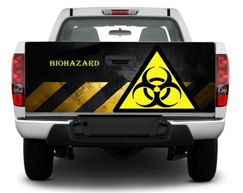 Biohazard Toxic Danger Tailgate Decal Sticker Wrap Pick Up Truck Suv