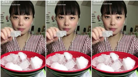 Asmr Zhaofeng Hard Ice Eating Makan Es Batu Youtube