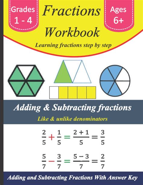 Buy Fractions Workbook Grades Learning Fractions Step By Step