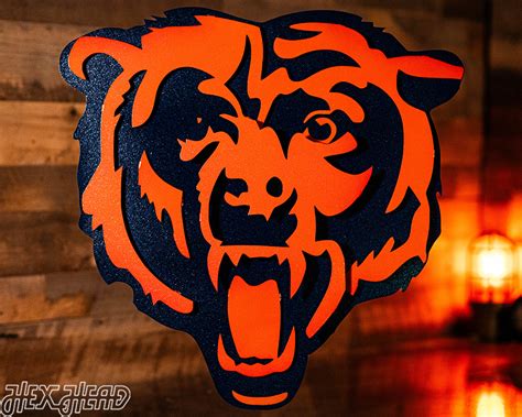 Chicago Bears Metal Wall Art Hex Head Art