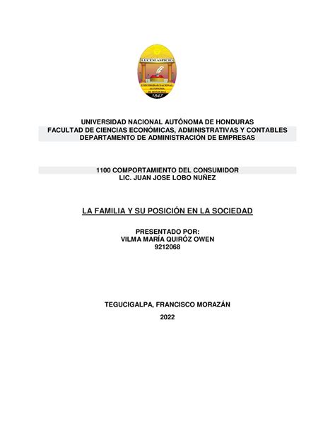 Quiroz Vilma U3t1a1 Ensayo Universidad Nacional AutÓnoma De Honduras Facultad De Ciencias