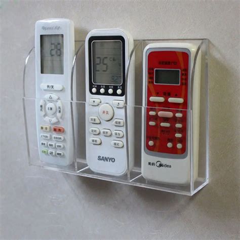 Clear Acrylic Remote Control Holder Wall Mount Media Organizer Storage ...