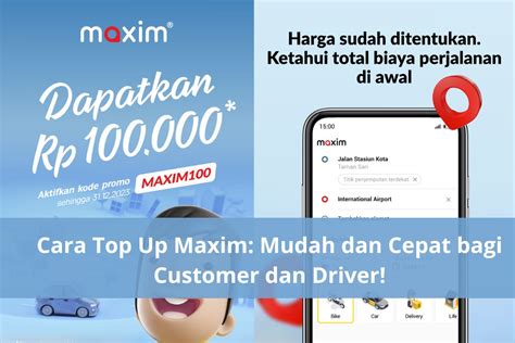 Cara Top Up Maxim Mudah Dan Cepat Bagi Customer Dan Driver